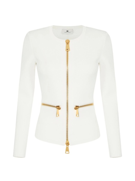 Cardigan Elisabetta Franchi alb