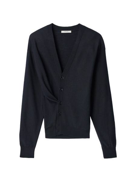 Cardigan LEMAIRE negru din lana si acrilic