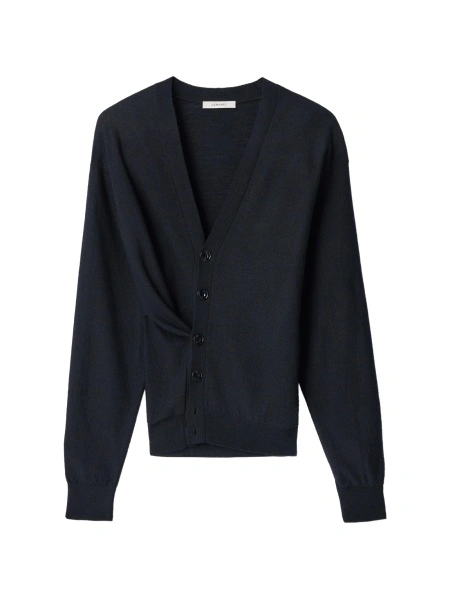 Cardigan LEMAIRE negru din lana si acrilic