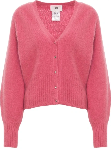 Cardigan Solotre roz din amestec de lana
