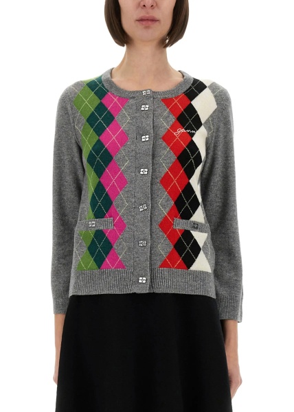 Cardigane Jacquard Cashmere Cardigan
