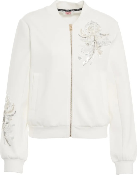 Cardigane Sweatshirt with rhinestone application