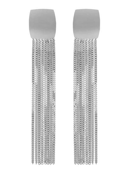 Cercei EARRING JULIE LONG Earrings with silver and metallic details, women