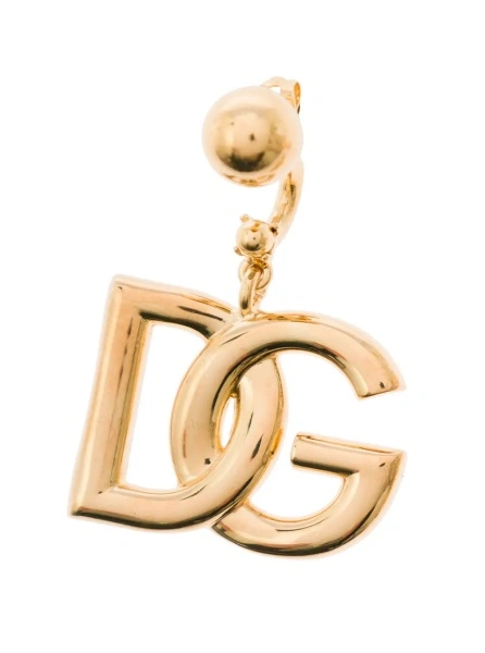 Cercei Gold Color DG Logo Drop Earrings for Women