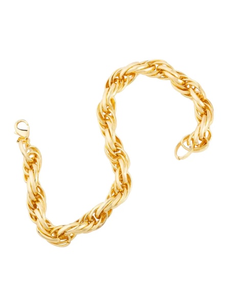 Coliere 'Lace Rose' Gold color Necklace with Chain Design and Claw Clasp Closure in Metal for Women
