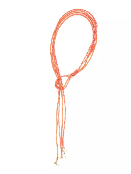 Coliere Orange beaded necklace