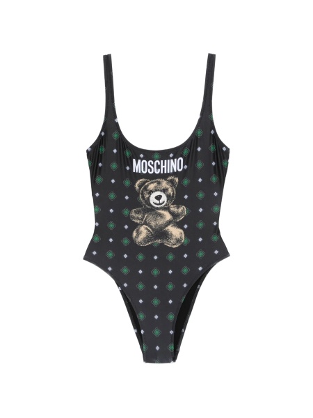Costum de baie intreg Moschino negru din polyester si elastan