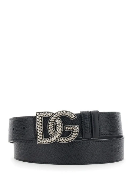 Curea Dolce & Gabbana neagra din piele