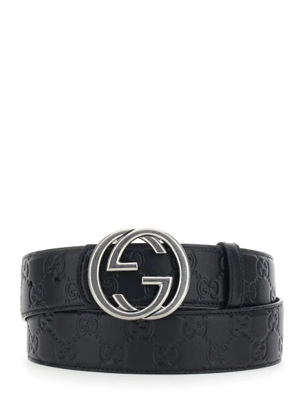 Curea Gucci neagra din piele