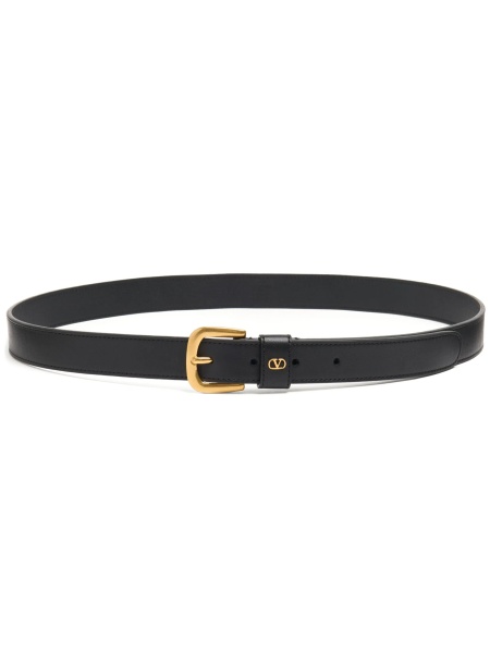 Curea Valentino Garavani neagra din piele