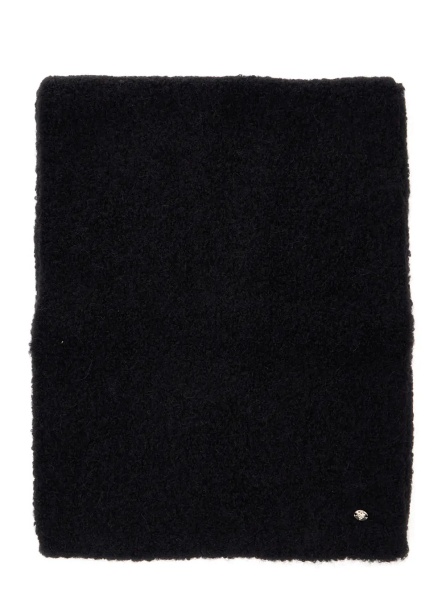 Esarfa Noon Scarf in wool blend with alpaca, black, unisex