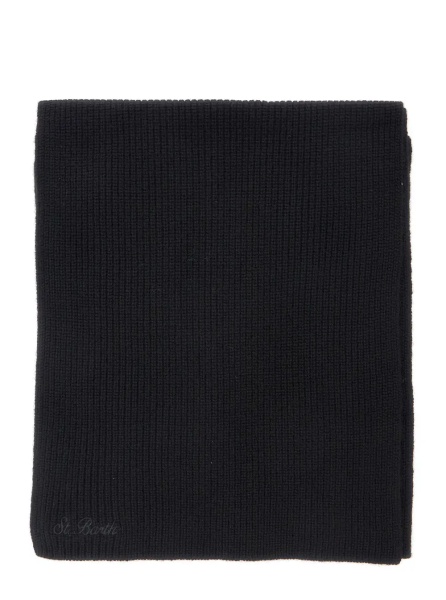 Esarfa Scarf with elegant design in wool and black color for unisex