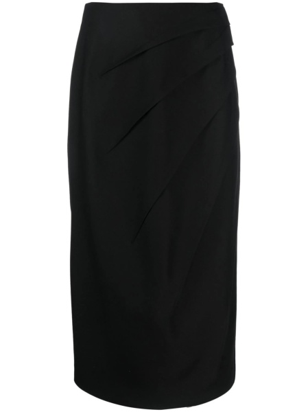 Fusta drepte Gucci neagra din lana