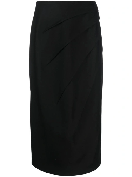 Fusta drepte Gucci neagra din lana