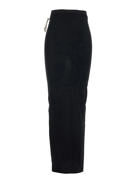 Fusta Rick Owens neagra din bumbac