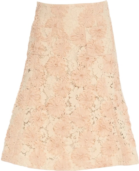 Fuste Midi skirt with floral pattern