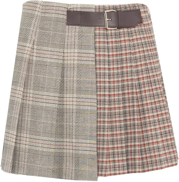 Fuste Mini skirt with check pattern