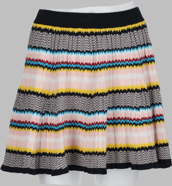 Fuste Minigonna In Maglia Chevron
