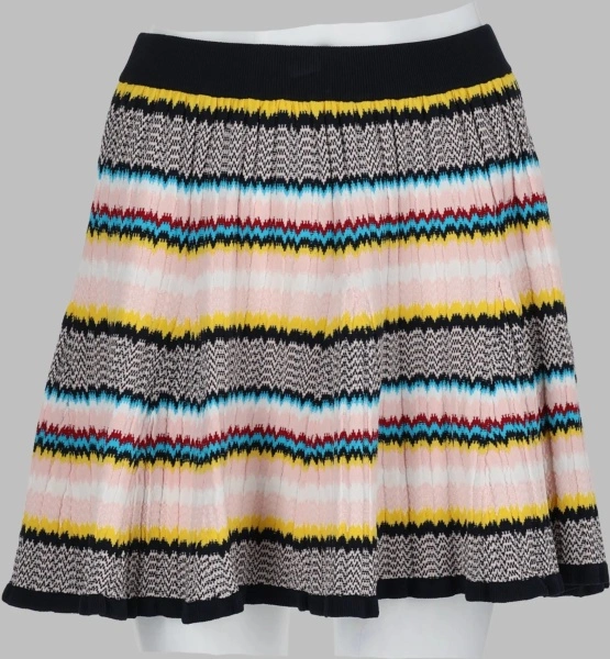 Fuste Minigonna In Maglia Chevron