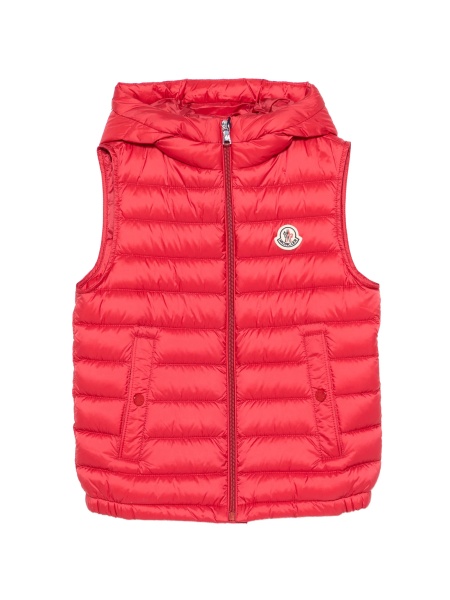 Geaca de iarna Moncler rosie din poliamida