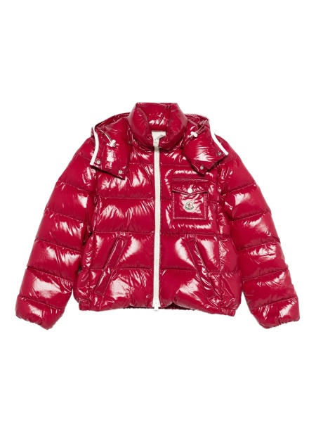 Geaca de iarna Moncler rosie din poliamida