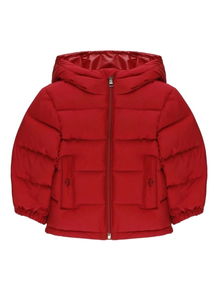 Geaca de iarna Moncler rosie din polyester