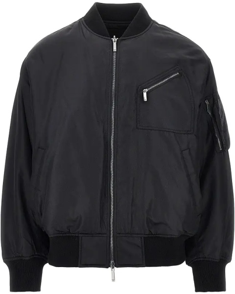 Geaca de Iarna Nylon bomber jacket with logo patch