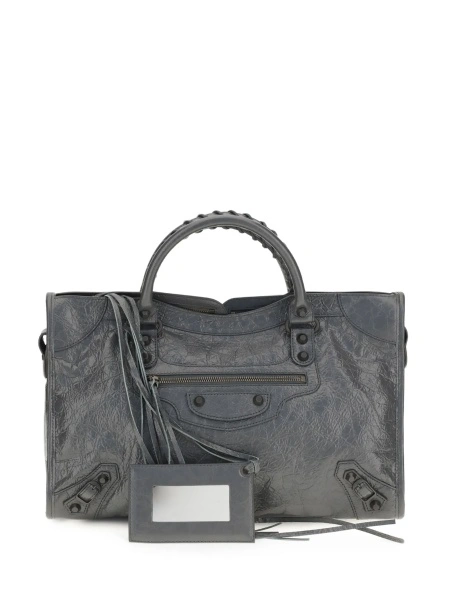Geanta de mana Balenciaga gri din piele