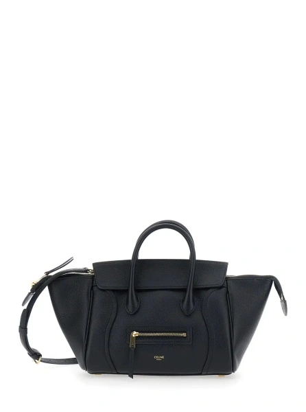 Geanta de mana Céline neagra din piele 'Luggage'