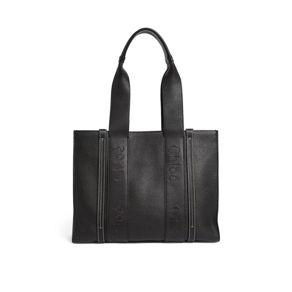 Geanta de mana Chloe Woody Medium Leather Tote Bag