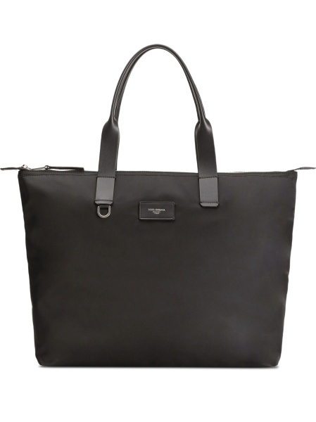 Geanta de mana Dolce & Gabbana neagra din piele si acrilic