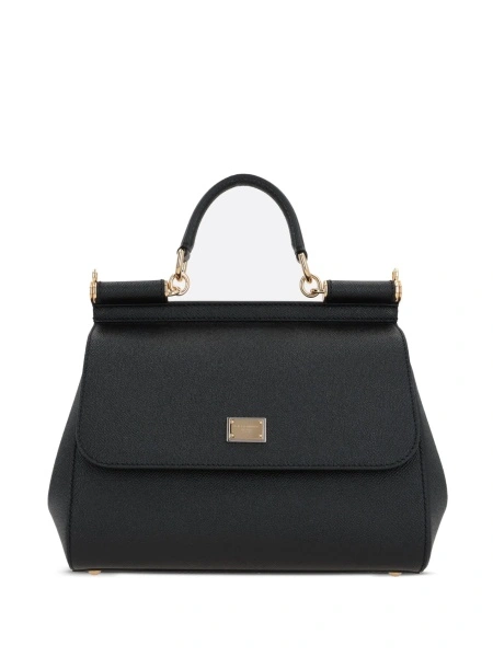 Geanta de mana Dolce & Gabbana Sicily neagra din piele