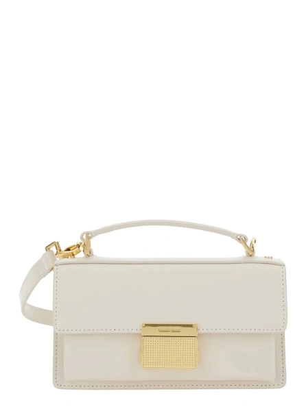 Geanta de mana Golden Goose alba din piele