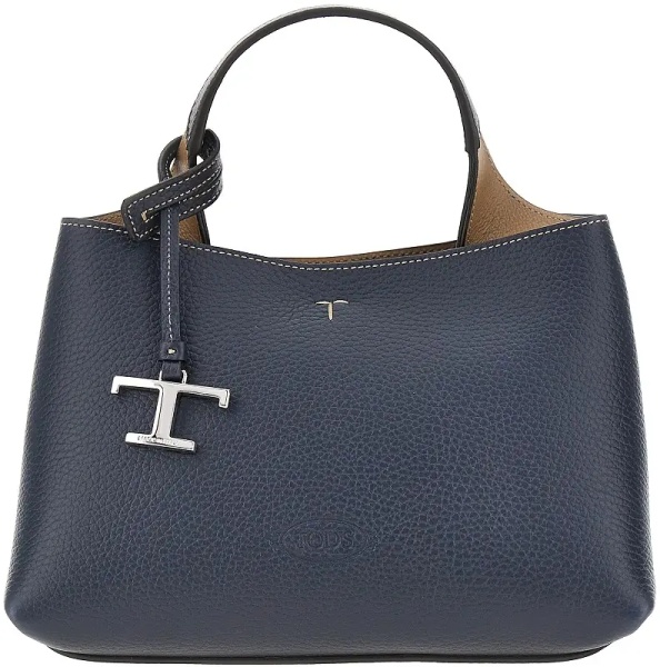 Geanta de mana Grained leather micro shopping bag
