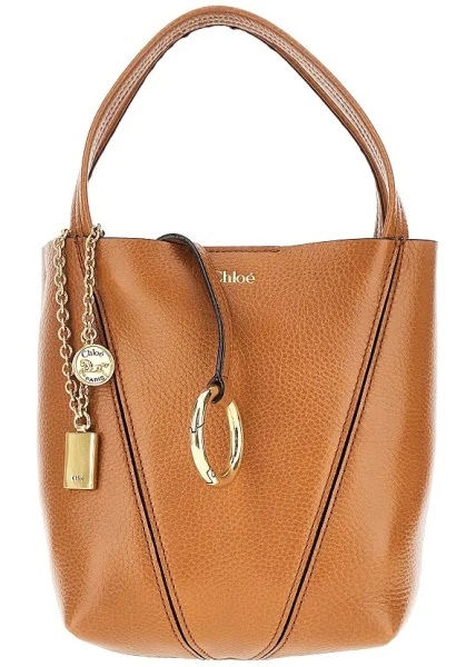 Geanta de mana Grained leather small 'Spin' bag