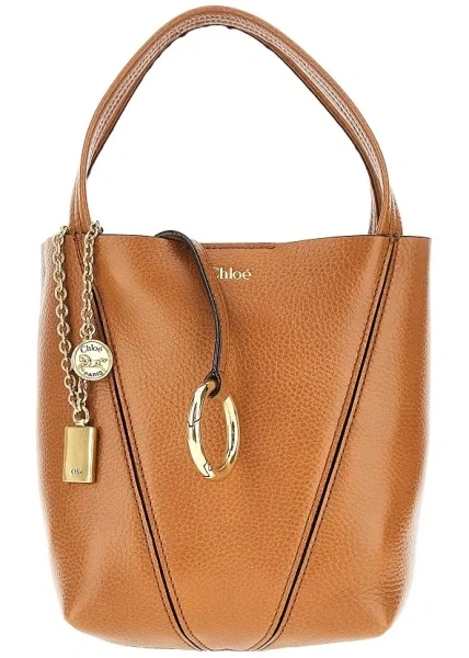 Geanta de mana Grained leather small 'Spin' bag