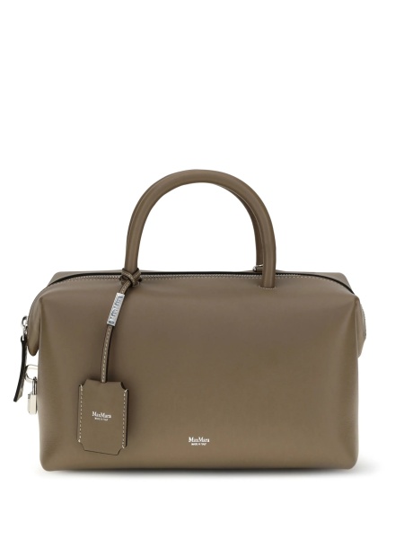 Geanta de mana Max Mara verde din piele