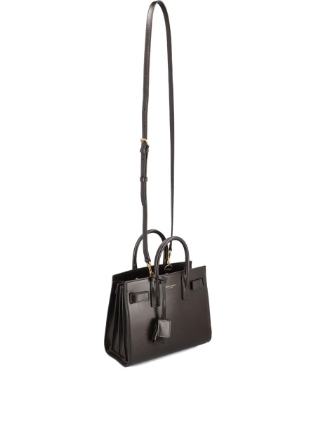 Geanta de mana Saint Laurent Sac De Jour maro din alama si piele