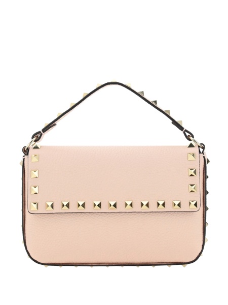 Geanta de mana Valentino Garavani Rockstud roz din piele