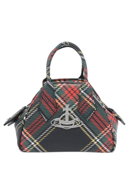 Geanta de mana Vivienne Westwood rosie din bumbac si poliuretan
