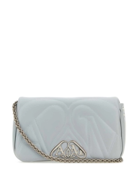 Geanta de umar Alexander McQueen gri din piele