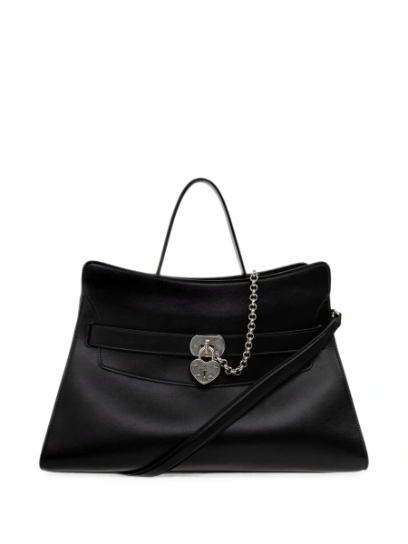 Geanta de umar Alexander McQueen neagra din piele