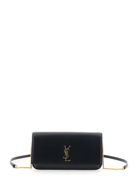 Geanta de umar Crossbody bag 'Louise' with Triomphe plaque on the front in Black Leather for Women