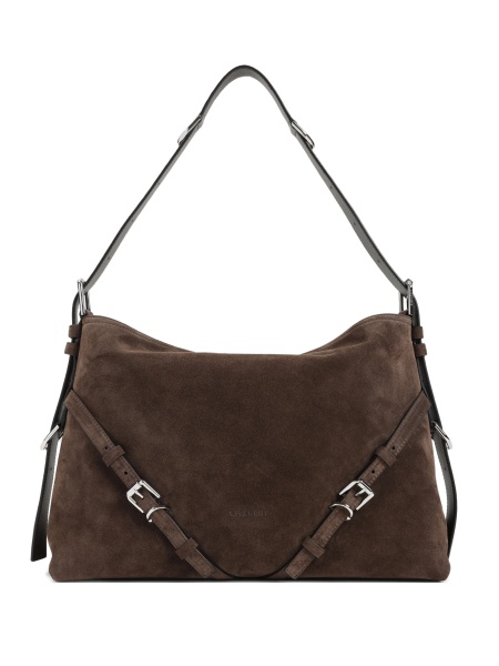 Geanta de umar Givenchy maro din piele intoarsa