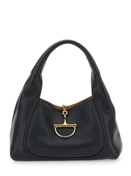 Geanta de umar Gucci neagra din piele 'Softbit Grande'