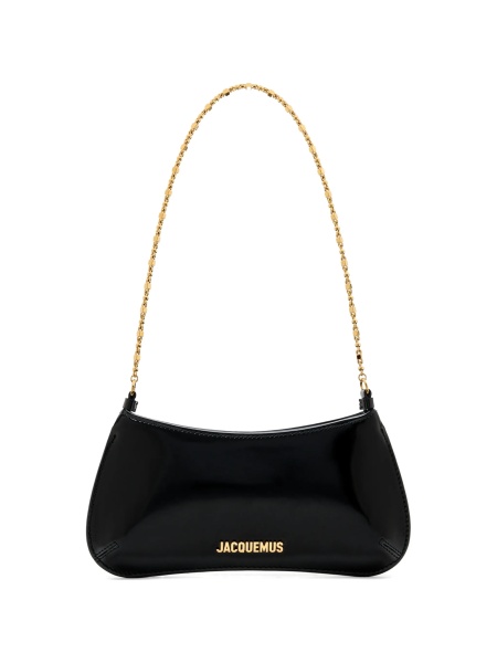 Geanta de umar JACQUEMUS Bisou neagra din piele