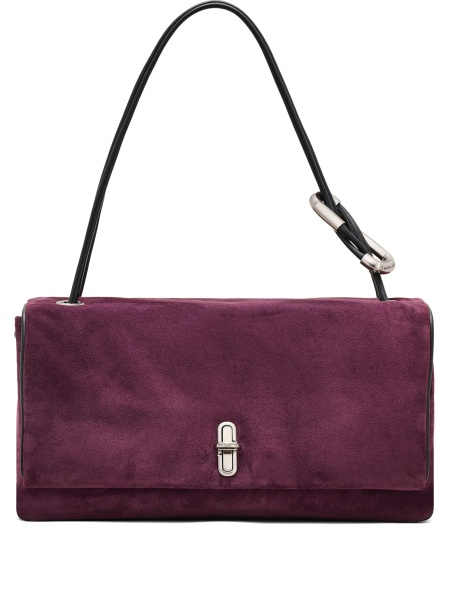 Geanta de umar Marc Jacobs violet din piele intoarsa