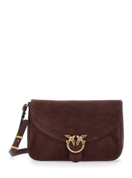 Geanta de umar Shoulder Bag 'Love Satchel Classic' in Suede Bordeaux Woman