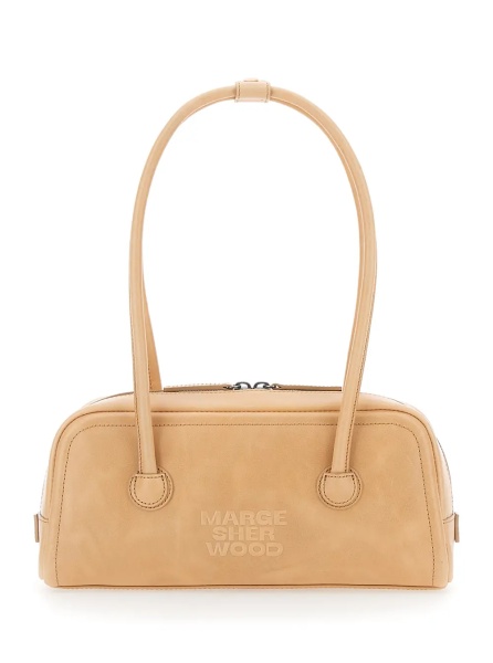 Geanta de umar Shoulder Bag 'SOFT BOSTON EW' Beige with Elegant Leather Details