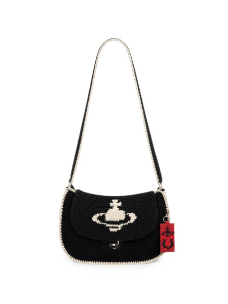 Geanta de umar Vivienne Westwood neagra din bumbac